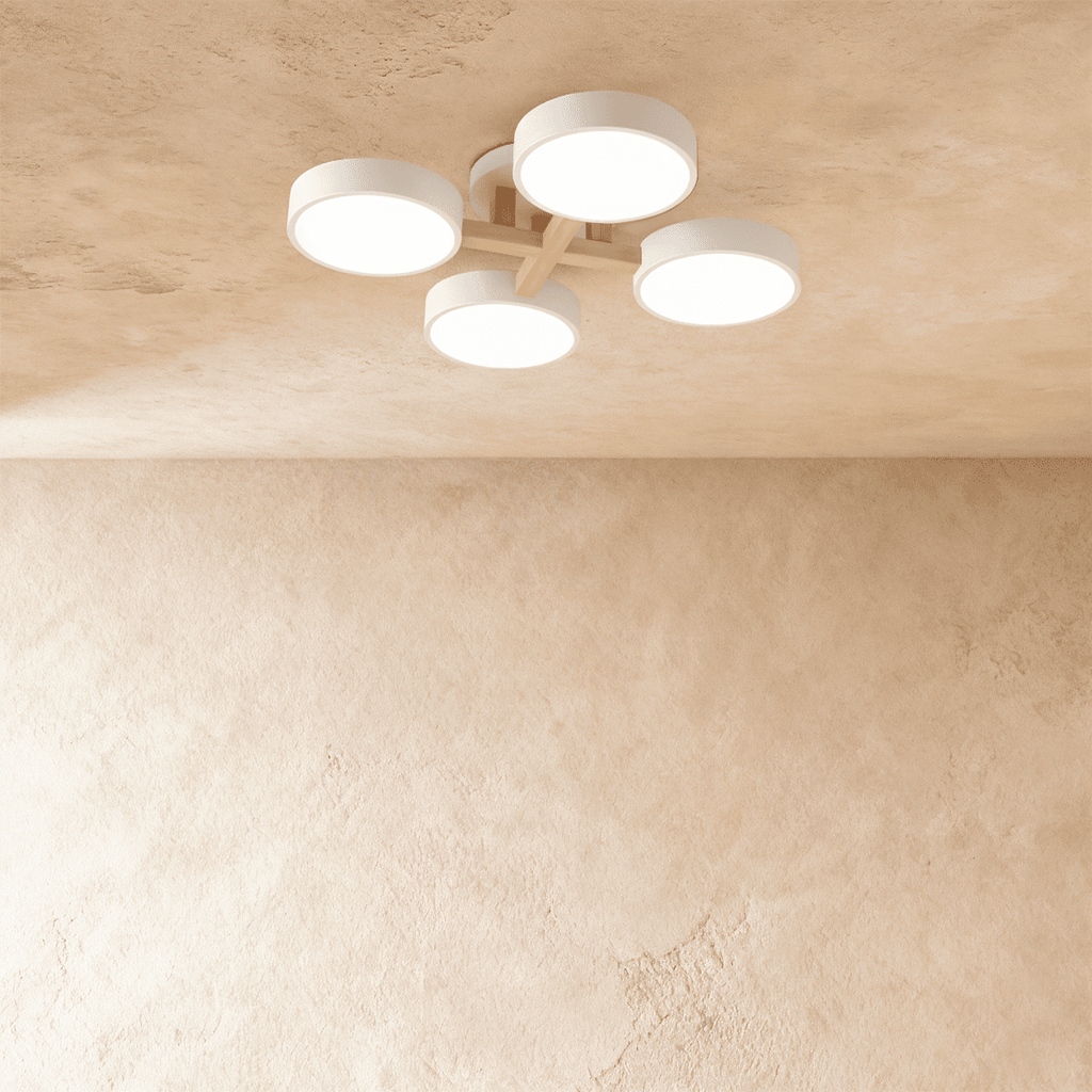 LumaWood Fusion Ceiling Light With Aluminum Body And LED Diffuser