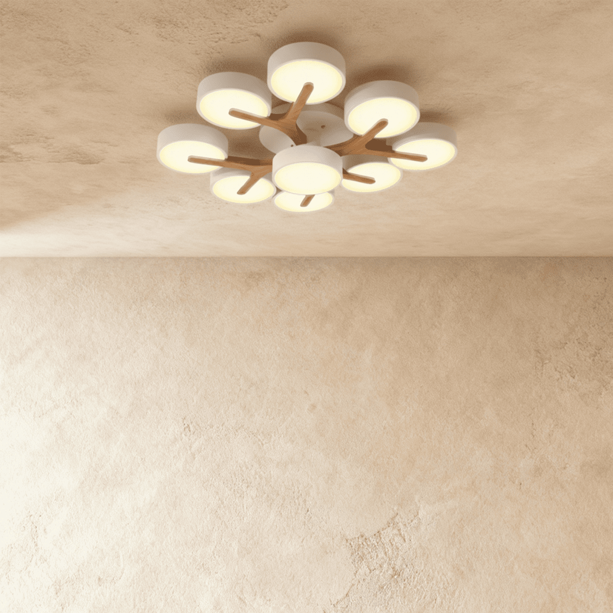 LumaWood Fusion Ceiling Light With Aluminum Body And LED Diffuser