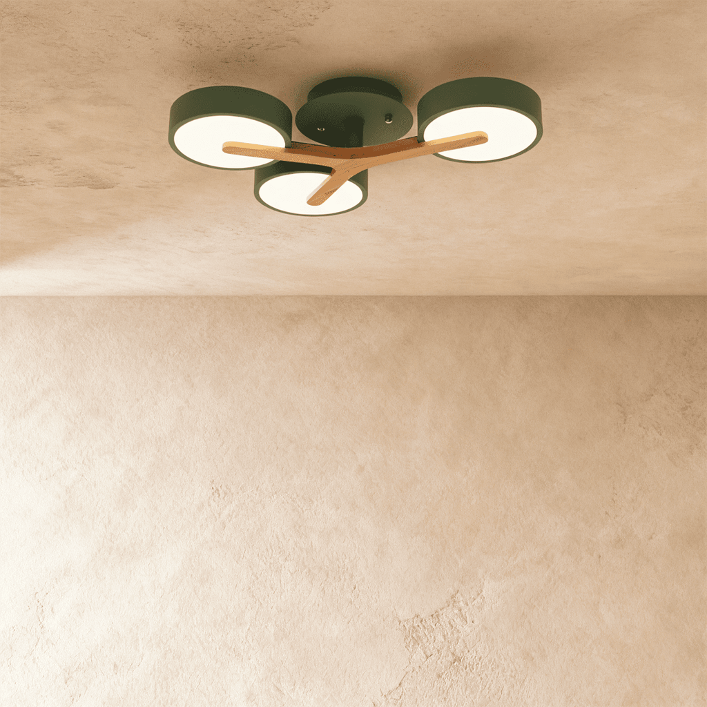 LumaWood Fusion Ceiling Light With Aluminum Body And LED Diffuser