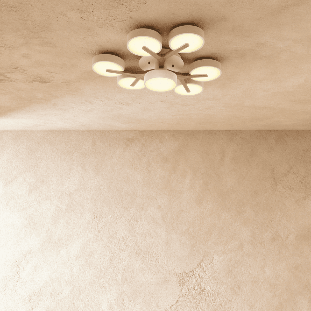 LumaWood Fusion Ceiling Light With Aluminum Body And LED Diffuser