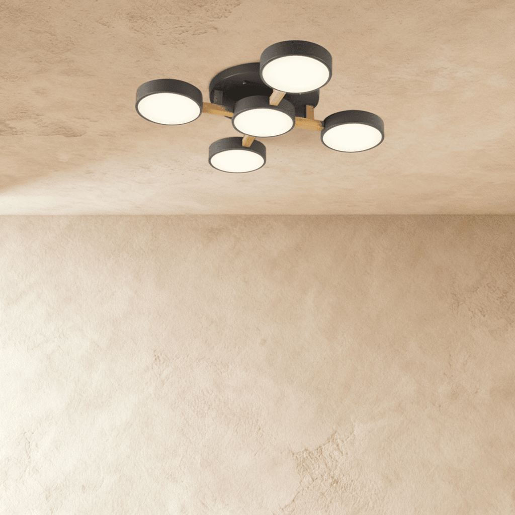LumaWood Fusion Ceiling Light With Aluminum Body And LED Diffuser