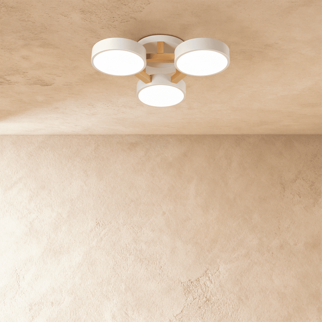 LumaWood Fusion Ceiling Light With Aluminum Body And LED Diffuser