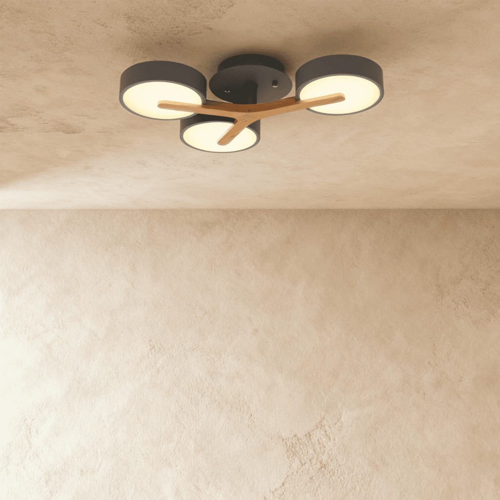 LumaWood Fusion Ceiling Light With Aluminum Body And LED Diffuser