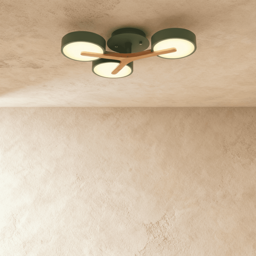 LumaWood Fusion Ceiling Light With Aluminum Body And LED Diffuser