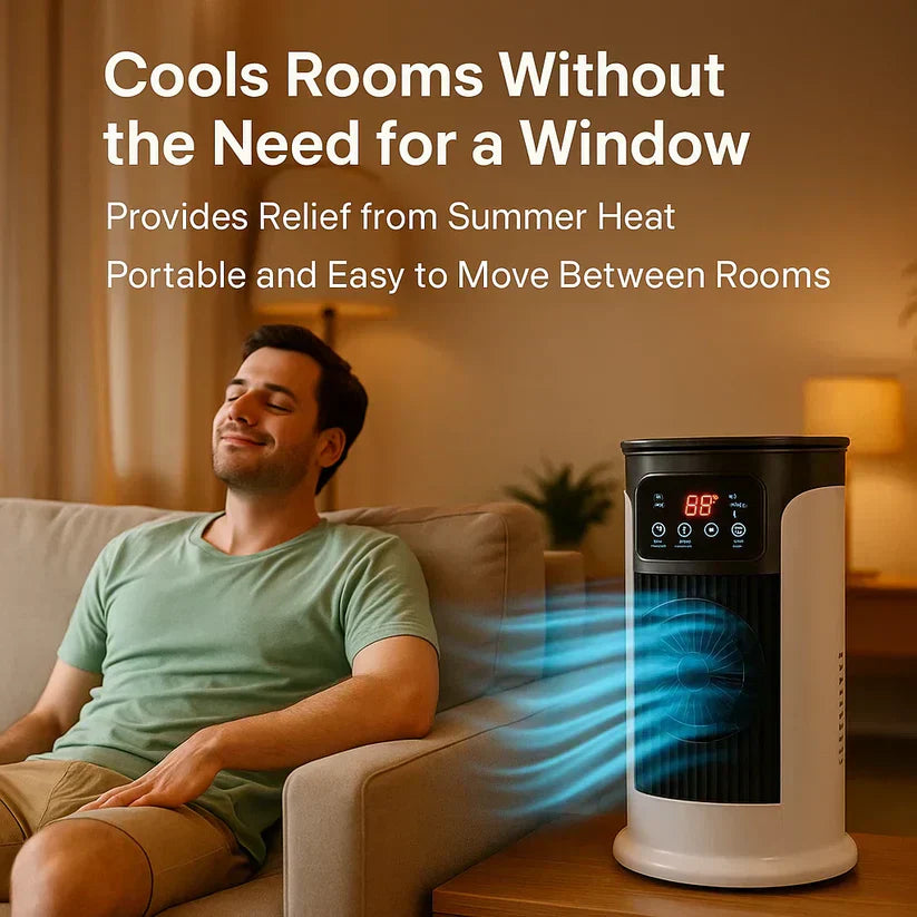 Aire acondicionado portátil Lyra sin ventana con humidificador de niebla fría para habitaciones pequeñas