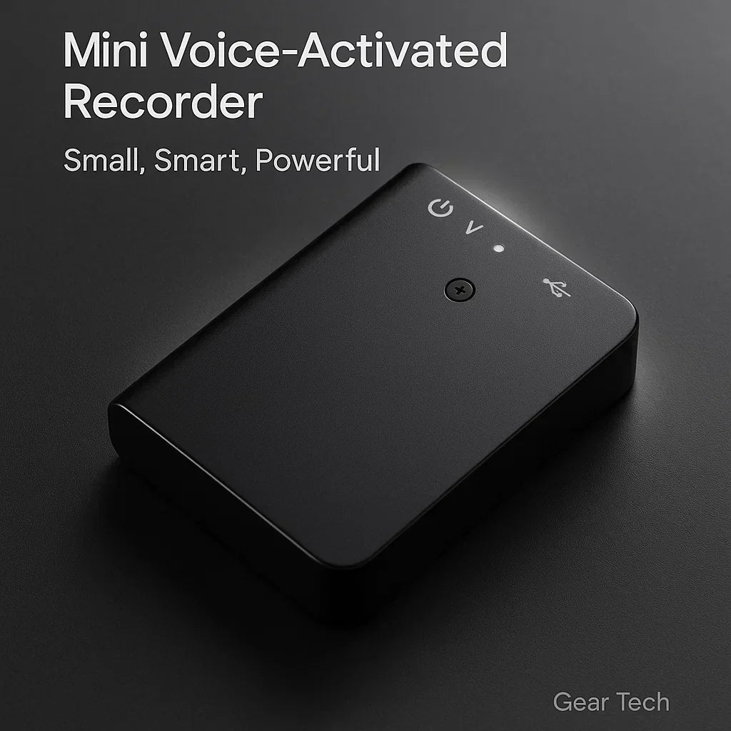 Registratore tascabile ad attivazione vocale, 16 GB di memoria e batteria da 50 ore