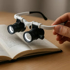 ClariVue LED Magnifier Glasses With 8x-23x Zoom And Brightness Control