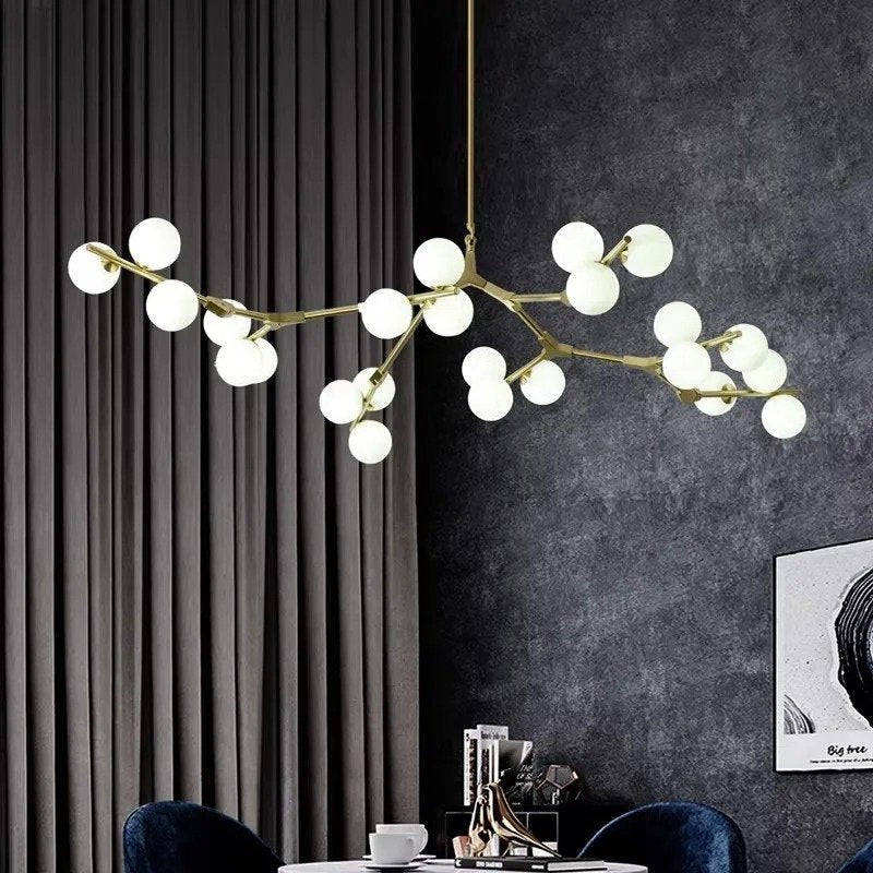 LuminaNest Modern Chandelier For Living Rooms With Soft Ambient Glow