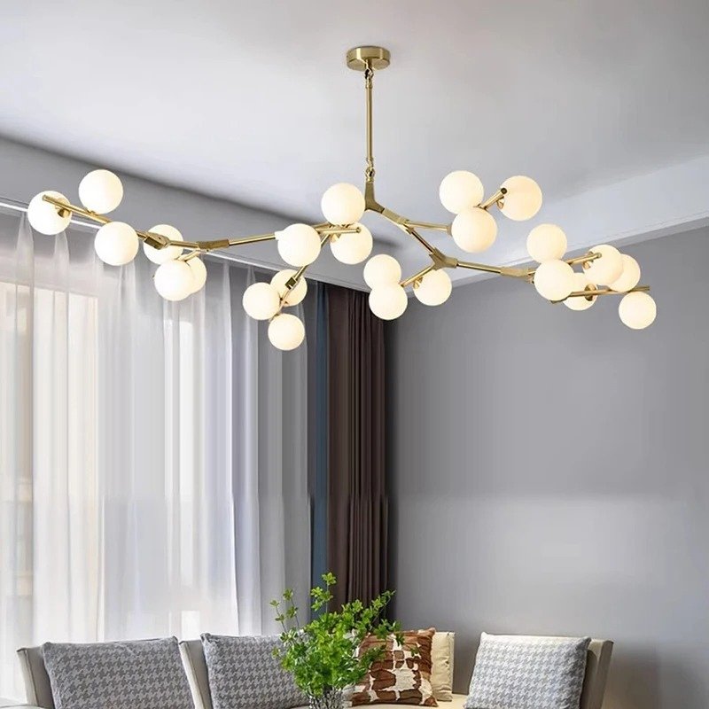 LuminaNest Modern Chandelier For Living Rooms With Soft Ambient Glow