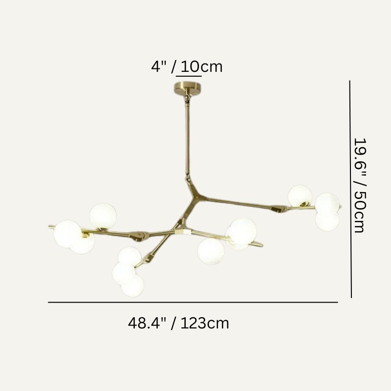 LuminaNest Modern Chandelier For Living Rooms With Soft Ambient Glow