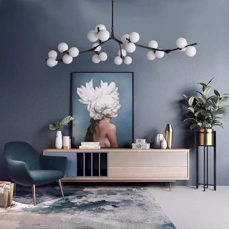 LuminaNest Modern Chandelier For Living Rooms With Soft Ambient Glow