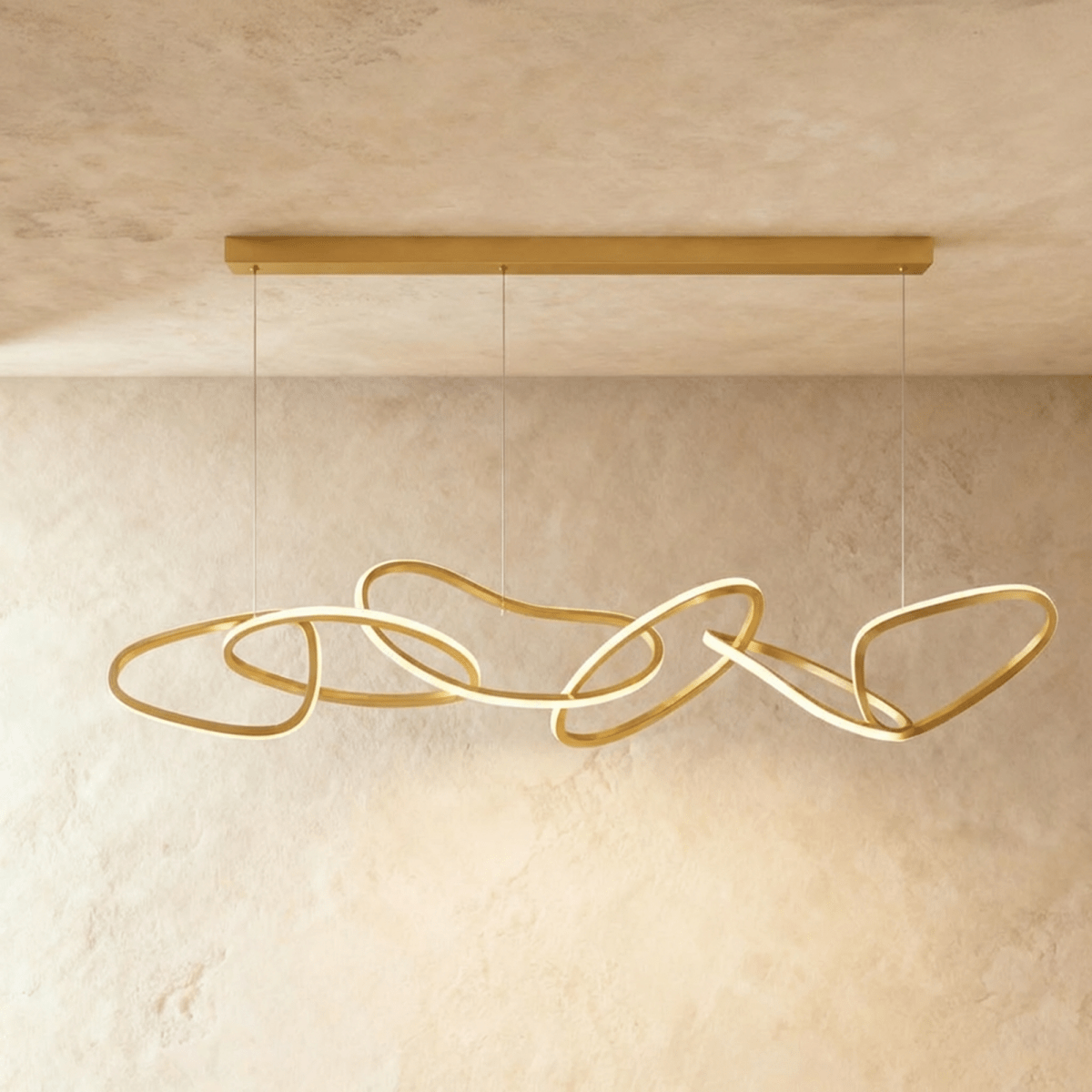 Aurelia Interlace Ring Chandelier Polished Gold And Rose Gold Finishes
