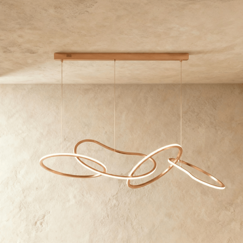 Aurelia Interlace Ring Chandelier Polished Gold And Rose Gold Finishes