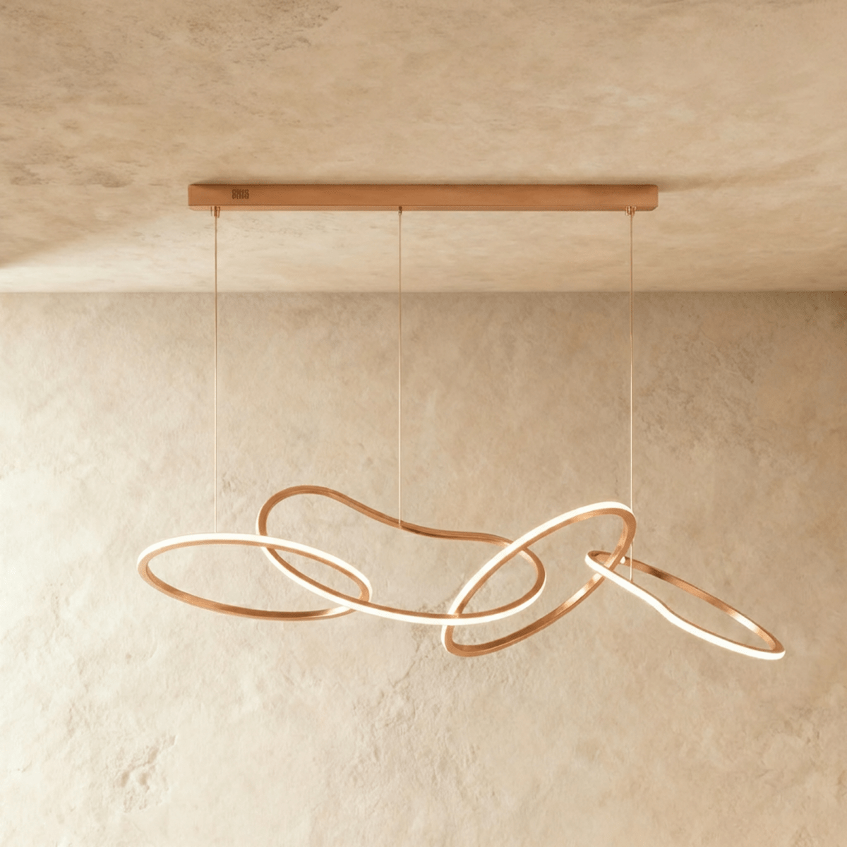 Aurelia Interlace Ring Chandelier Polished Gold And Rose Gold Finishes