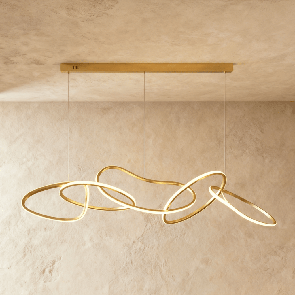 Aurelia Interlace Ring Chandelier Polished Gold And Rose Gold Finishes