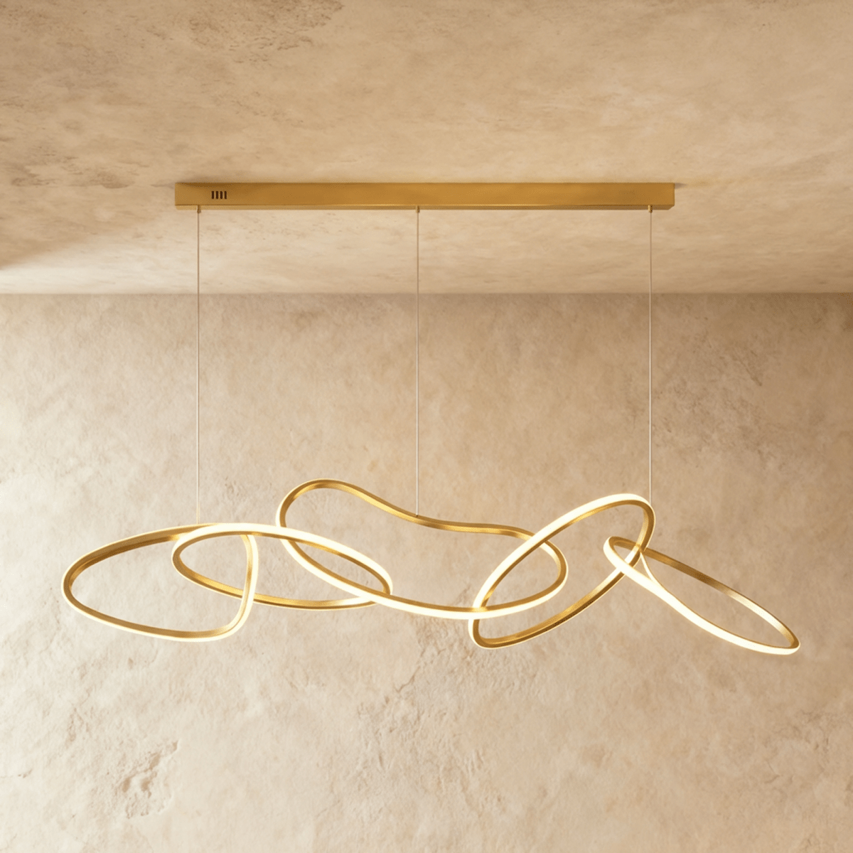 Aurelia Interlace Ring Chandelier Polished Gold And Rose Gold Finishes