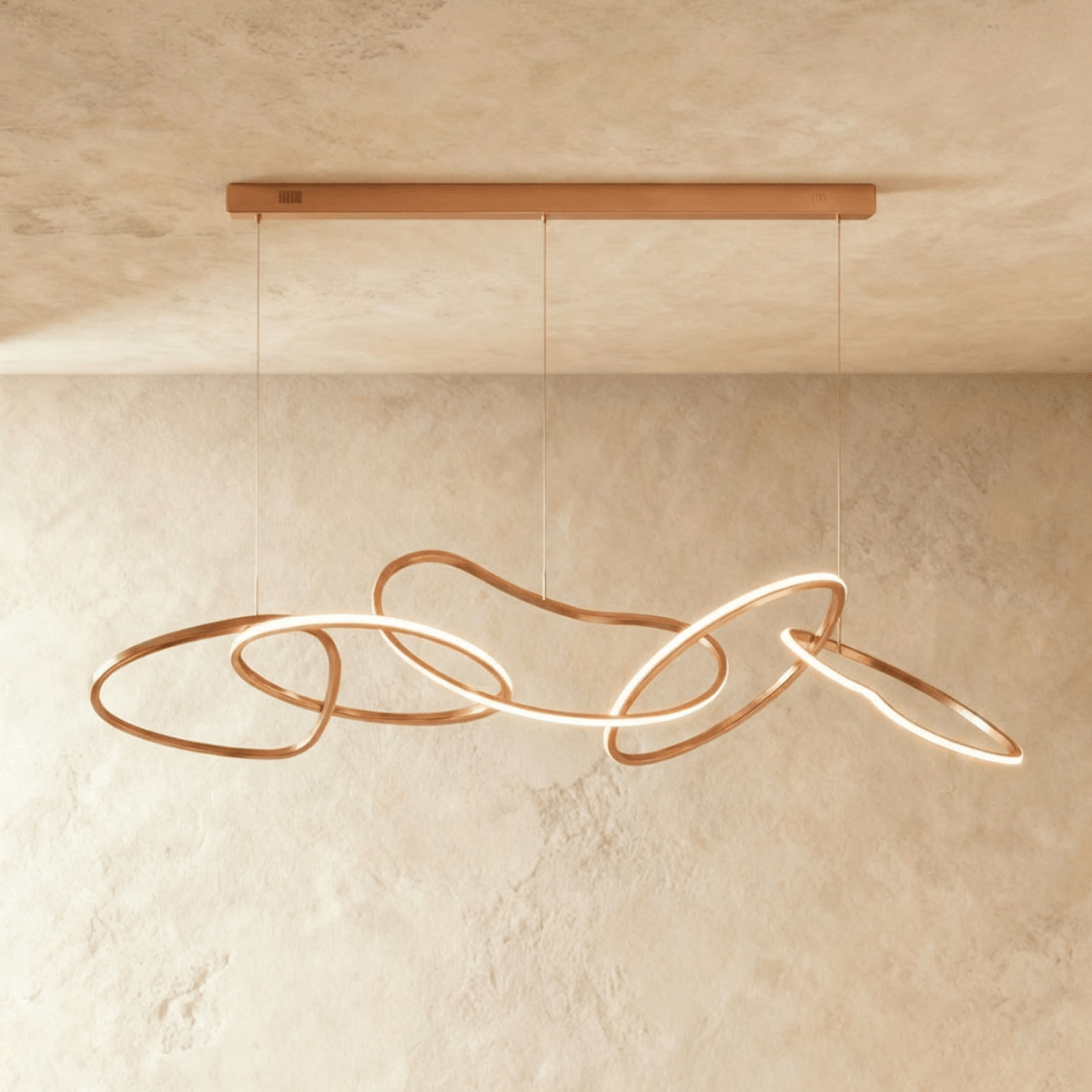 Aurelia Interlace Ring Chandelier Polished Gold And Rose Gold Finishes