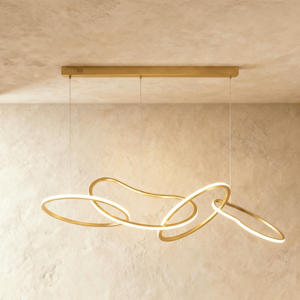 Aurelia Interlace Ring Chandelier Polished Gold And Rose Gold Finishes