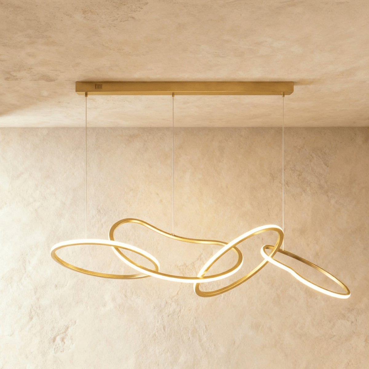 Aurelia Interlace Ring Chandelier Polished Gold And Rose Gold Finishes