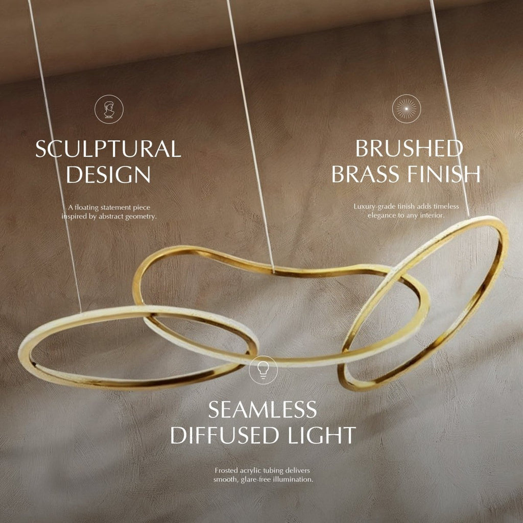 Aurelia Interlace Ring Chandelier Polished Gold And Rose Gold Finishes