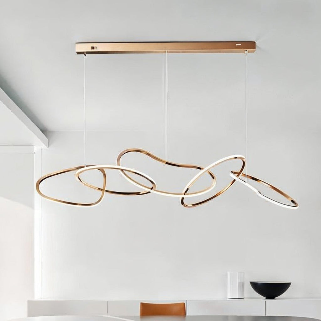 Aurelia Interlace Ring Chandelier Polished Gold And Rose Gold Finishes