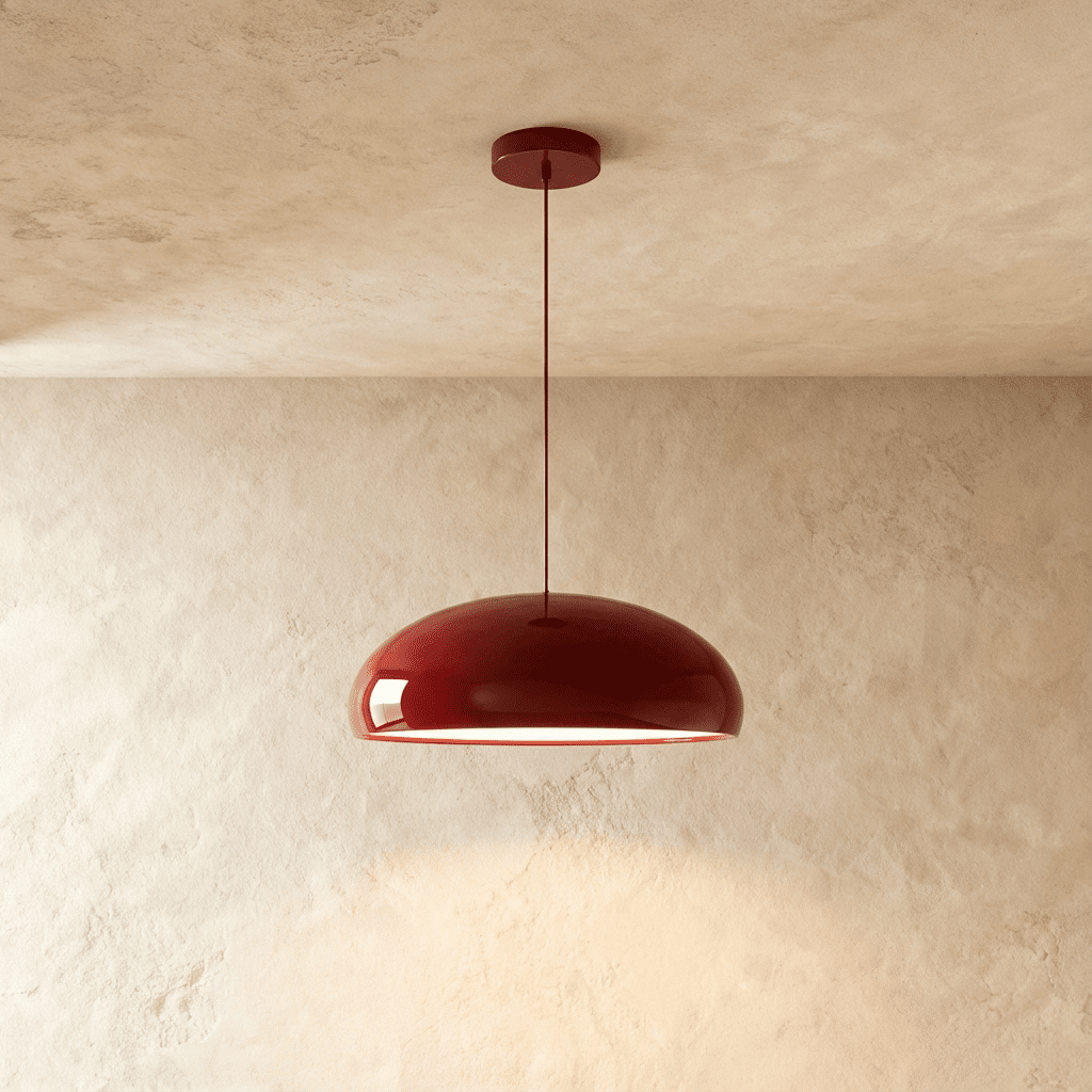 NovaLux Dome Pendant Light In Acrylic And Aluminum For Modern Minimalist Spaces