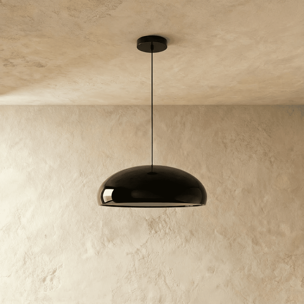 NovaLux Dome Pendant Light In Acrylic And Aluminum For Modern Minimalist Spaces