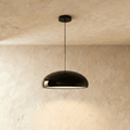 NovaLux Dome Pendant Light In Acrylic And Aluminum For Modern Minimalist Spaces