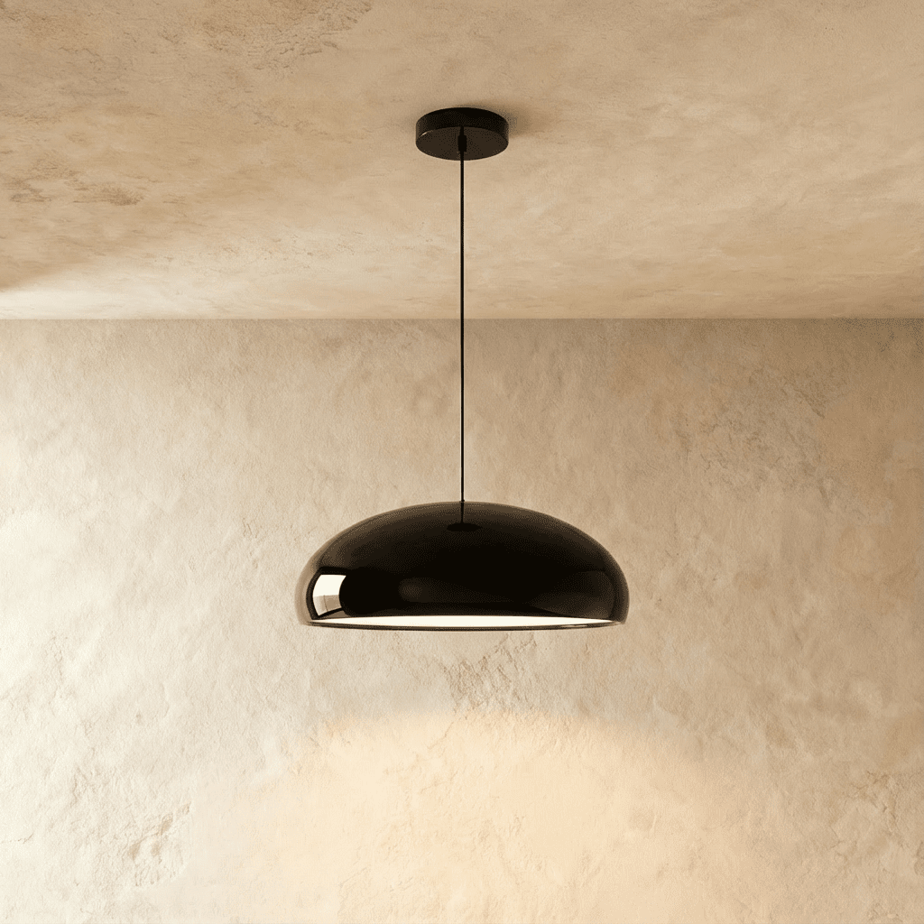 NovaLux Dome Pendant Light In Acrylic And Aluminum For Modern Minimalist Spaces