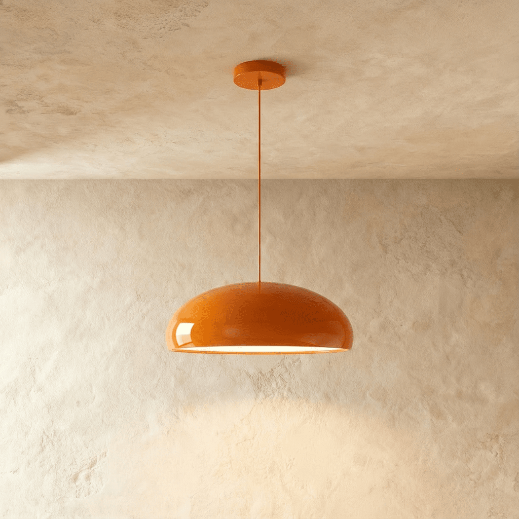 NovaLux Dome Pendant Light In Acrylic And Aluminum For Modern Minimalist Spaces