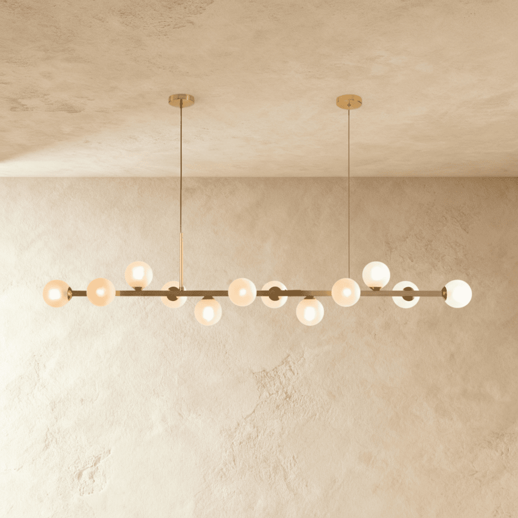 LumaLine Modern Linear Pendant Chandelier For Dining And Living Rooms