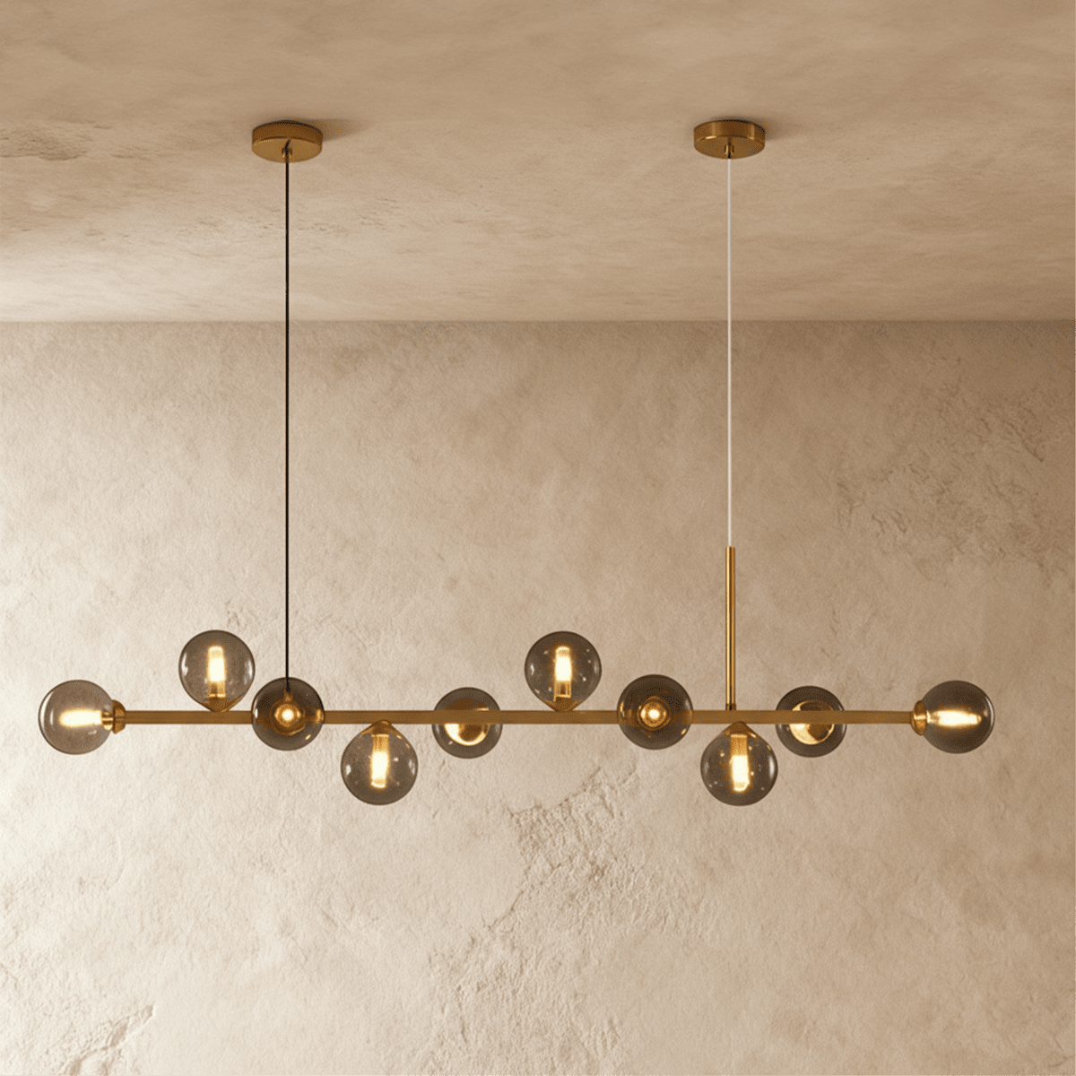 LumaLine Modern Linear Pendant Chandelier For Dining And Living Rooms