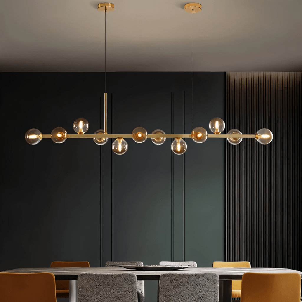 LumaLine Modern Linear Pendant Chandelier For Dining And Living Rooms