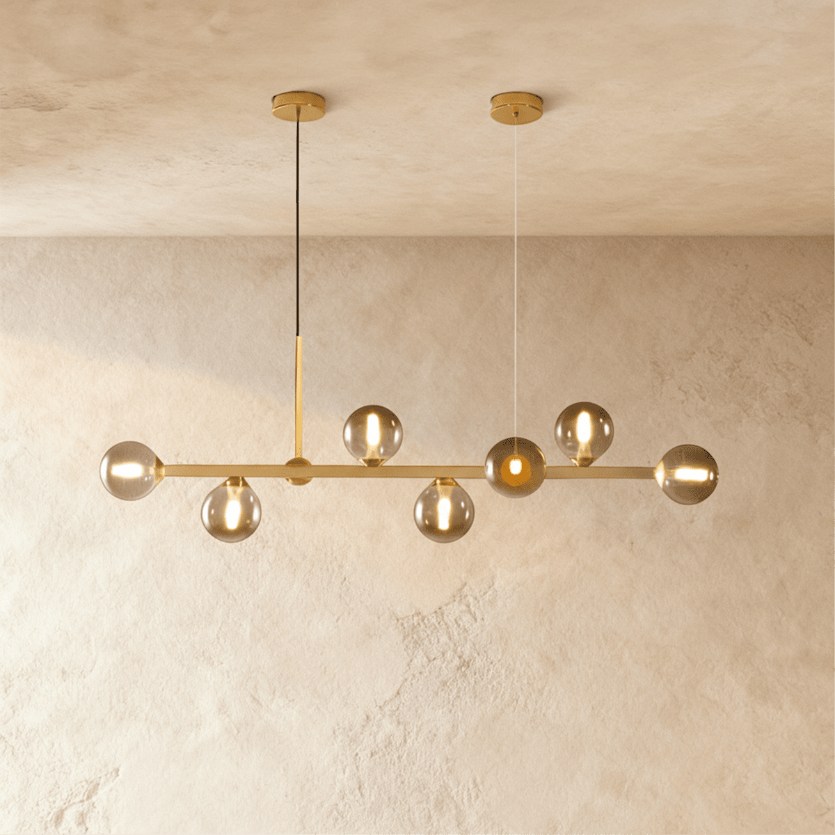 LumaLine Modern Linear Pendant Chandelier For Dining And Living Rooms