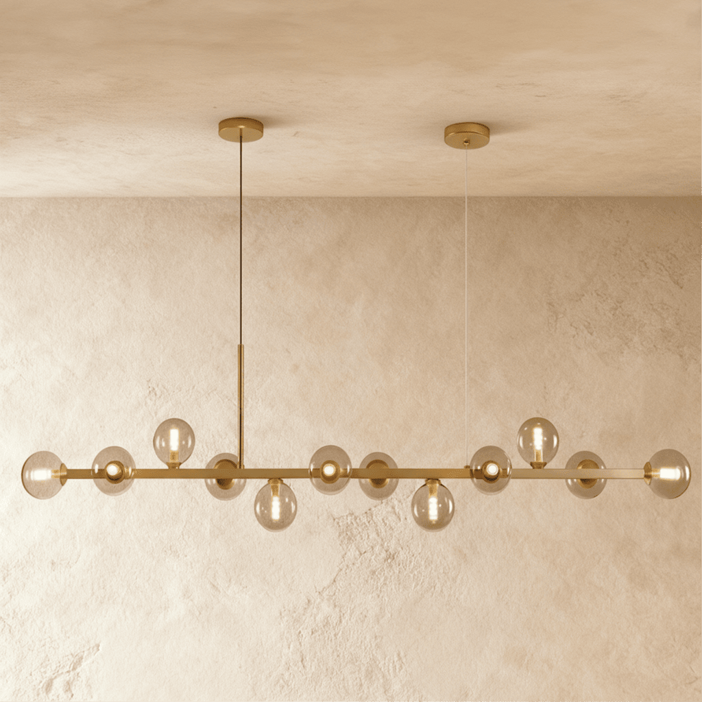 LumaLine Modern Linear Pendant Chandelier For Dining And Living Rooms
