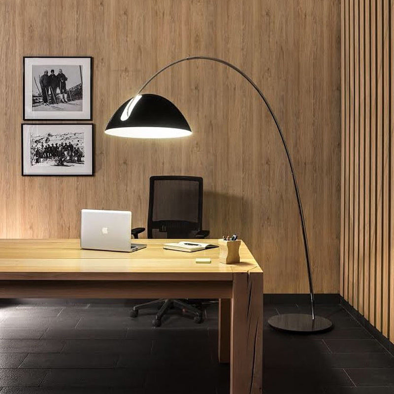 Avi Modrn Fishing Rod Metal Floor Lamp, Black | Fioriscas