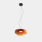 FjordLumen Glass Pendant Light, Warm LED Glow, Multi-Tier Design