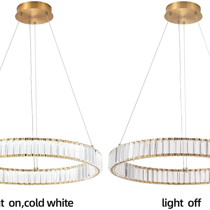 Kristy Elegant Round Crystal Chandelier, Clear | Fioriscas