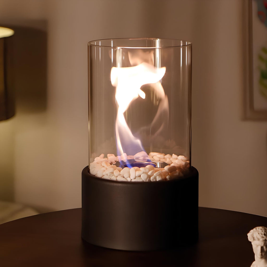 Classic Glass Oil Lamp With Open-Flame Design, Lumora