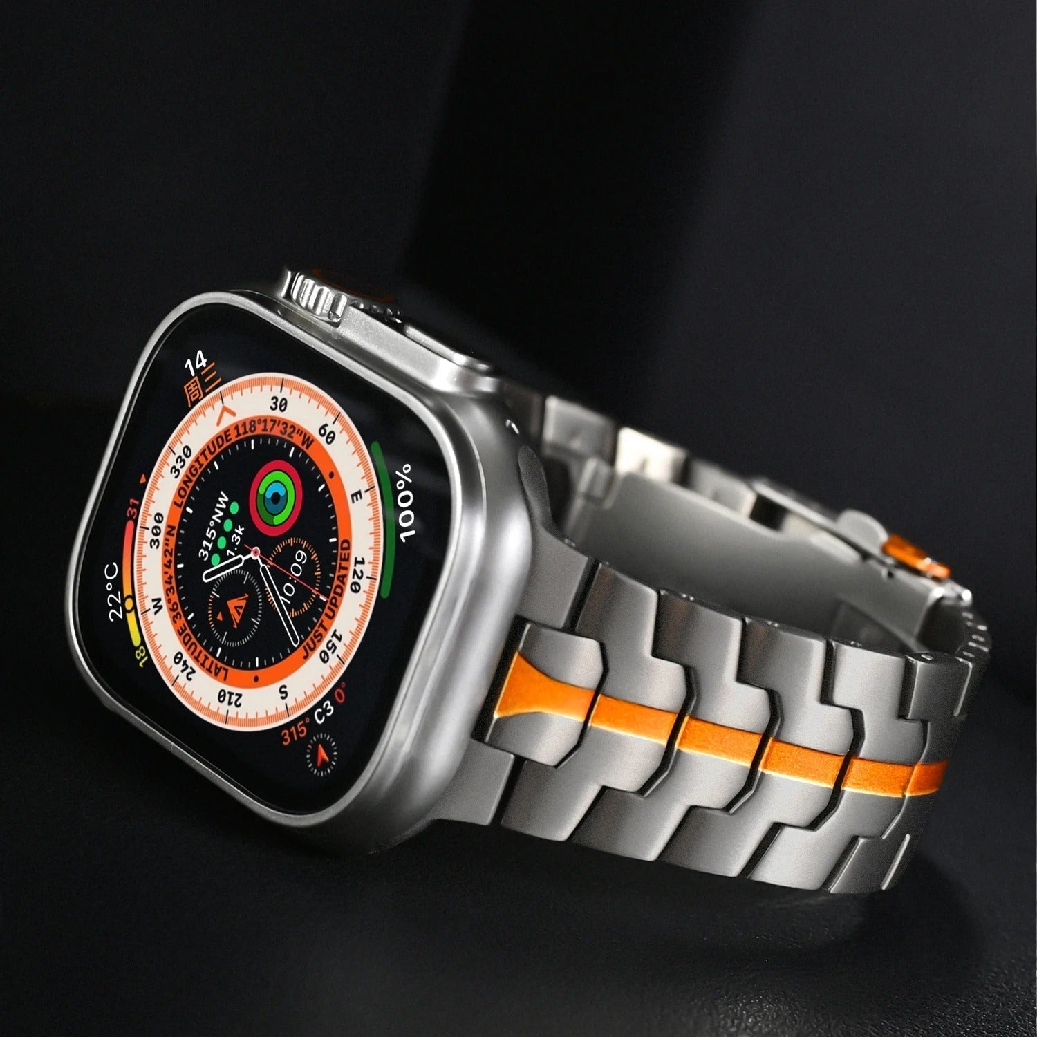 Titanový řemínek pro Apple Watch, hypoalergenní spona Veralis, rychlé uvolnění