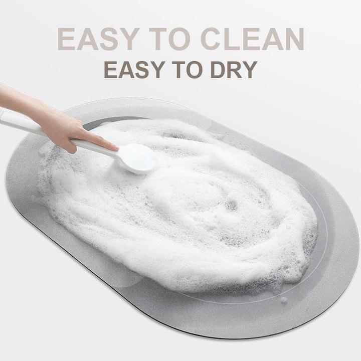 Quick-Dry Microfiber Bath Mat, Aurea Plush Absorbent Bathroom Rug