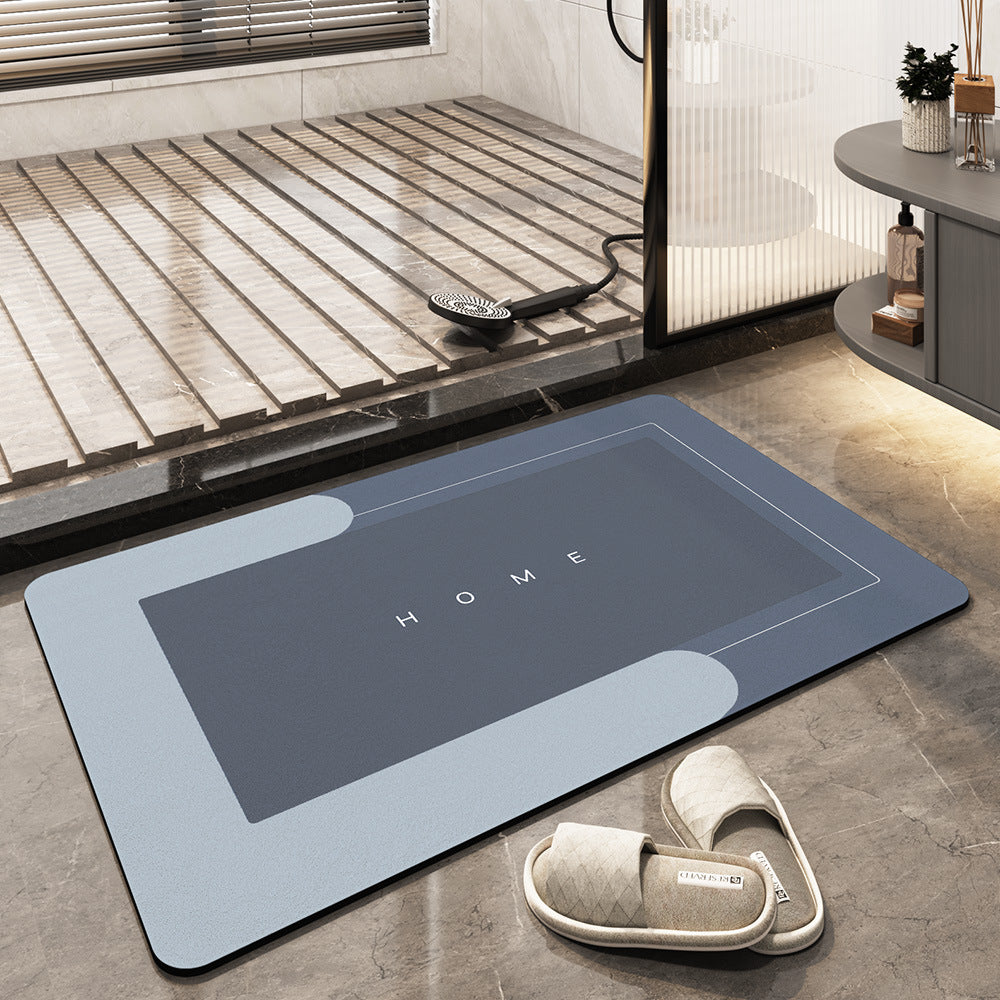 Quick-Dry Microfiber Bath Mat, Aurea Plush Absorbent Bathroom Rug