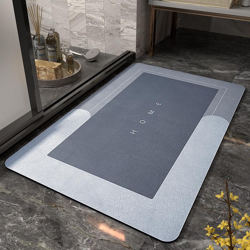 Quick-Dry Microfiber Bath Mat, Aurea Plush Absorbent Bathroom Rug