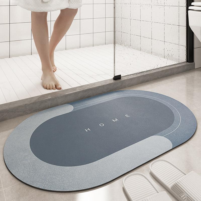 Quick-Dry Microfiber Bath Mat, Aurea Plush Absorbent Bathroom Rug
