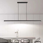 Lampa wisząca LED Nexis z liniową ramą, czarno-brązowe wykończenie