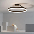 LumaAura Gold-Finish LED Ceiling Light, Black or White Trim, 2 Sizes