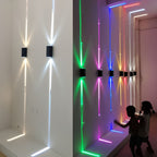 Lampada da parete Aero Lumen in alluminio impermeabile per uso interno ed esterno