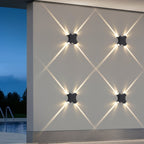 Lampada da parete Aero Lumen in alluminio impermeabile per uso interno ed esterno