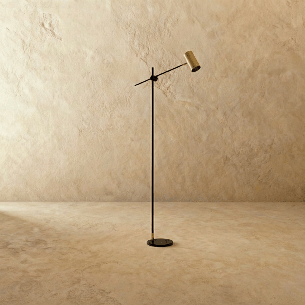 LumaArc Steel Floor Lamp With Adjustable Arm For Contemporary Spaces