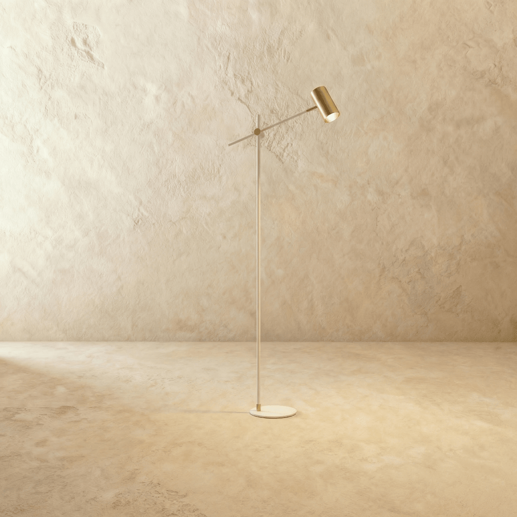 LumaArc Steel Floor Lamp With Adjustable Arm For Contemporary Spaces